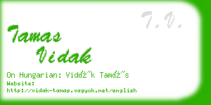 tamas vidak business card